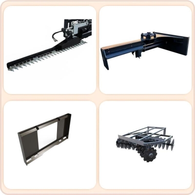  Disc Harrow for post hole digger for skid steer with hydraulically driven .