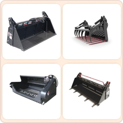  4 In 1 Bucket for agt 2024 mini skid steer with hydraulically driven .