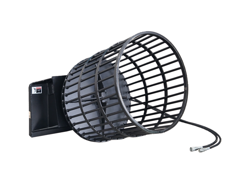 Revolusjoner fjerning av avfall med Skid Steer roterende steinplukker