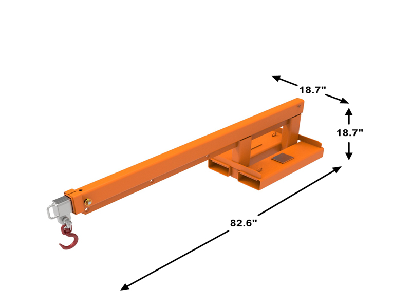 Long Extension 2.5T fast jibbfeste for gaffeltruck