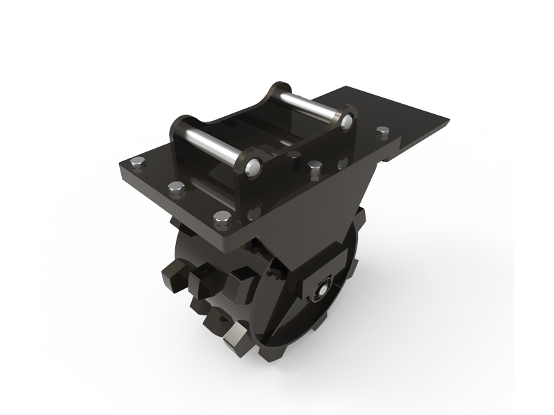 Gravemaskin komprimeringshjul